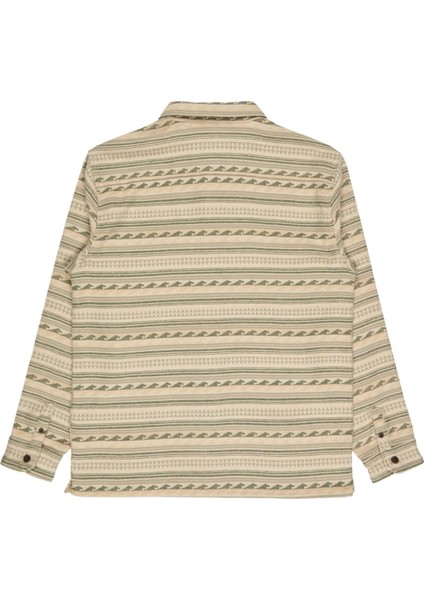 Offshore Jacquard Flannel Erkek Bej Gömlek
