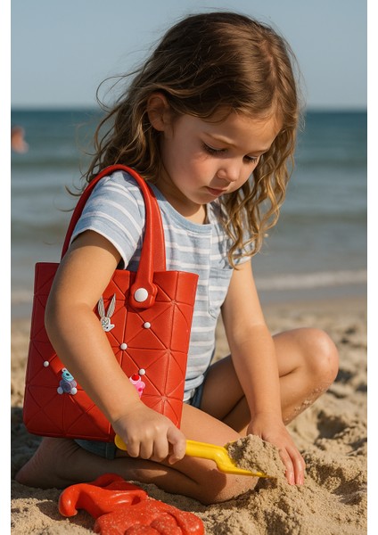 Rahat Taşınabilir Eva Omuz Çantası – Charm Detaylı-Küçük Boy