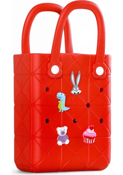 Rahat Taşınabilir Eva Omuz Çantası – Charm Detaylı-Küçük Boy modelleri