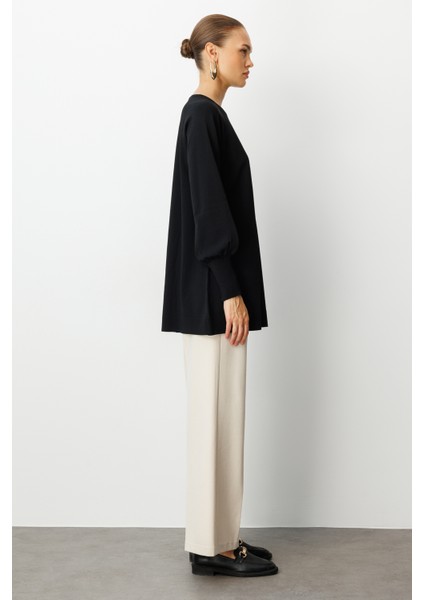 Balon Kollu Rayon Siyah Tunik fiyatları