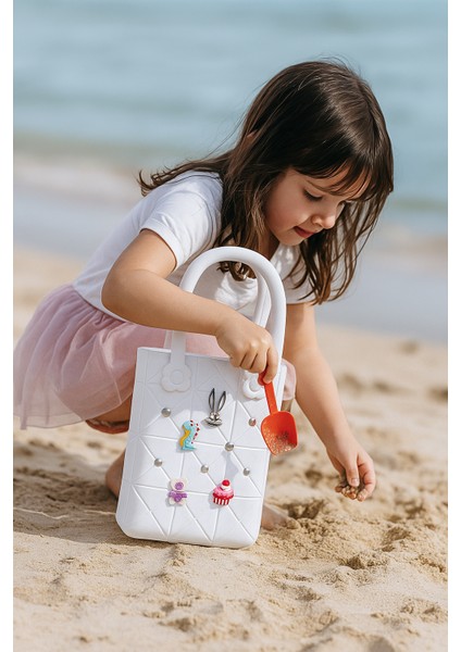 Rahat Taşınabilir Eva Omuz Çantası – Charm Detaylı-Küçük Boy