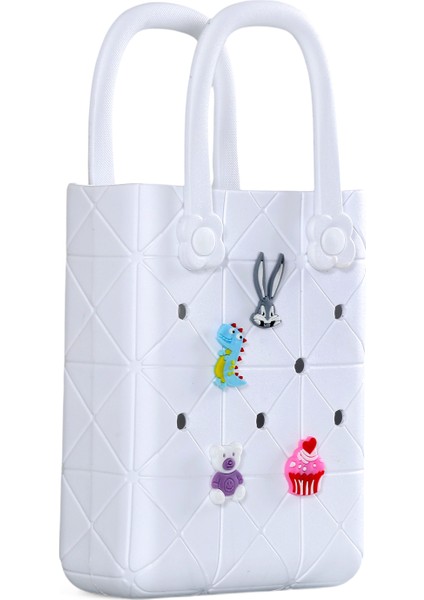 Rahat Taşınabilir Eva Omuz Çantası – Charm Detaylı-Küçük Boy modelleri