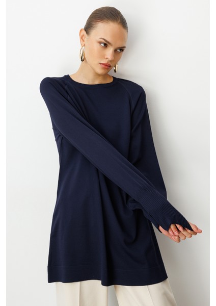 Balon Kollu Rayon Lacivert Tunik fiyatları