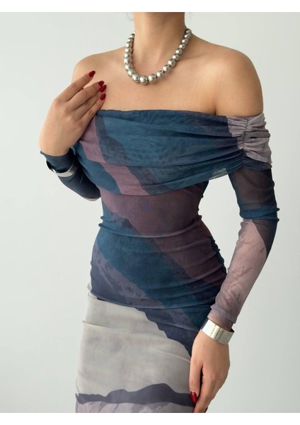 Eyesof Sevilla Madonna Yaka Tül Elbise fırsatları