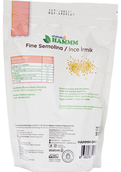 Buğday Irmiği Unu 500 gr modelleri