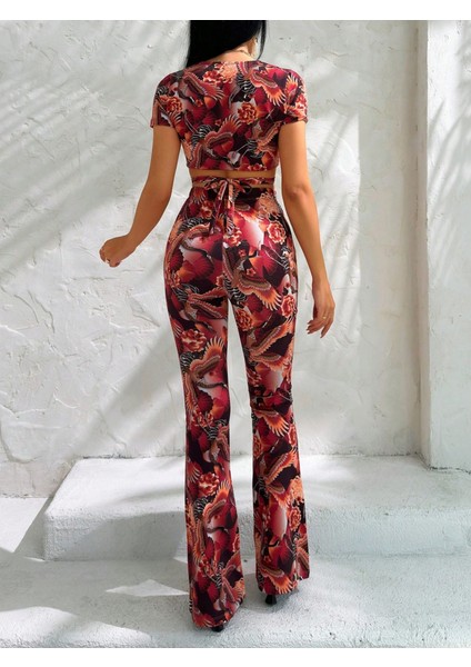 Eyesof Kadın Kısa Kollu Desenli Takım modelleri