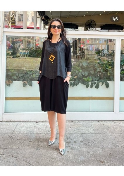 Eyesof Kadın Viskon Kumaş Cep Detaylı Üçlü Takım modelleri