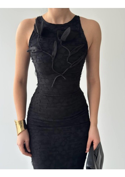 Eyesof Lers Çiçek Detaylı Elbise