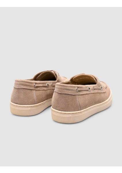 %100 Hakiki Deri Kremsüet Kadın Loafer modelleri