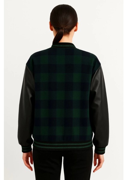 Eyesof Kolları Suni Deri Içi Astarlı Oduncu Kolej Içi Ceket - Haki fiyatları