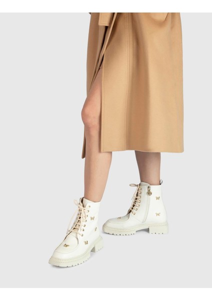 Domoni Hakiki Deri Kadın Bej Bot indirimleri