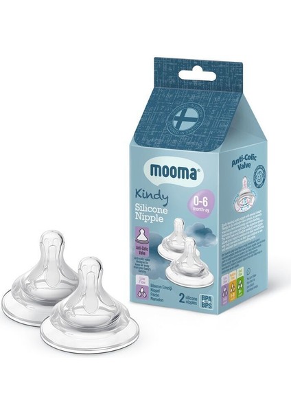 Şeffaf 2'li Biberon Emziği, 0-6 Ay, Güvenli ve Konforlu Kullanımıyla Bebeğe Özel