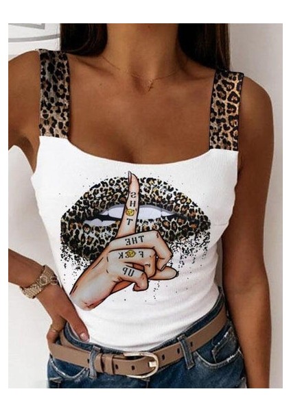 Eyesof Kadın Leopar Askılı Leopar Baskılı Mikro Kumaş Bluz fiyatları