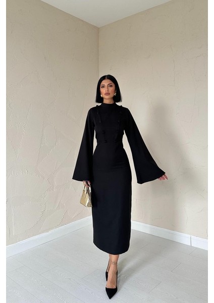 Eyesof Siyah Tek Kollu Elbise indirimleri