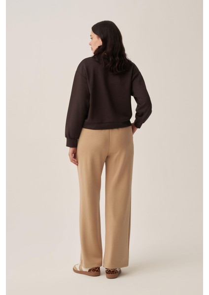 Bej-Yumuşak Dokulu Palazzo Pantolon modelleri