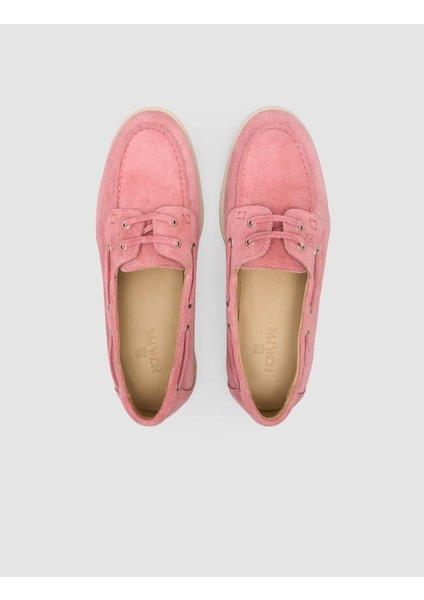 %100 Hakiki Deri Pudra Ip Detaylı Süet Kadın Loafer fırsatları