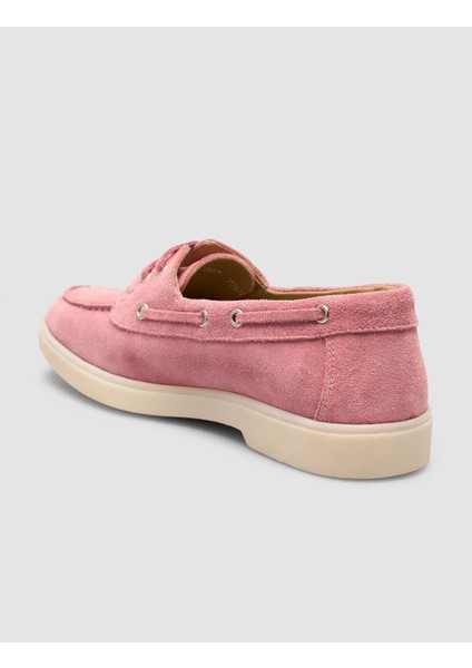 %100 Hakiki Deri Pudra Ip Detaylı Süet Kadın Loafer indirimleri