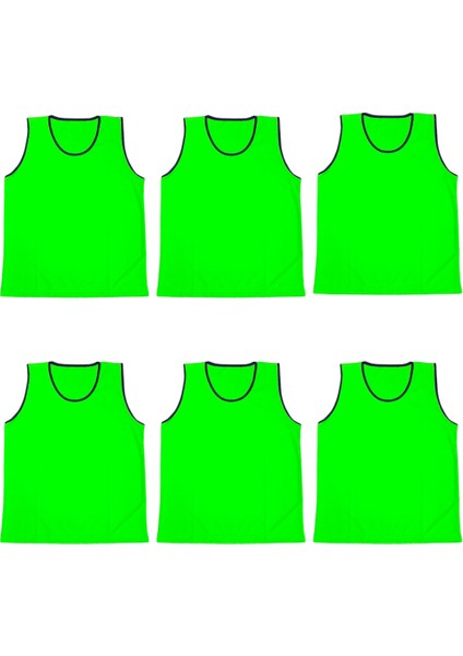 Antrenman Yeleği Çocuk Beden 6'lı Set Bip Yeşil