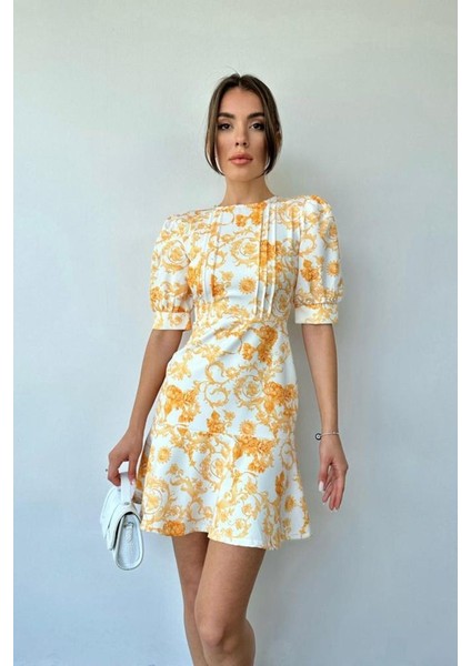Eyesof Sarı Çiçekli Elbise
