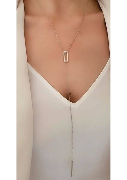 İtalyan 925 ayar gümüş y kolye