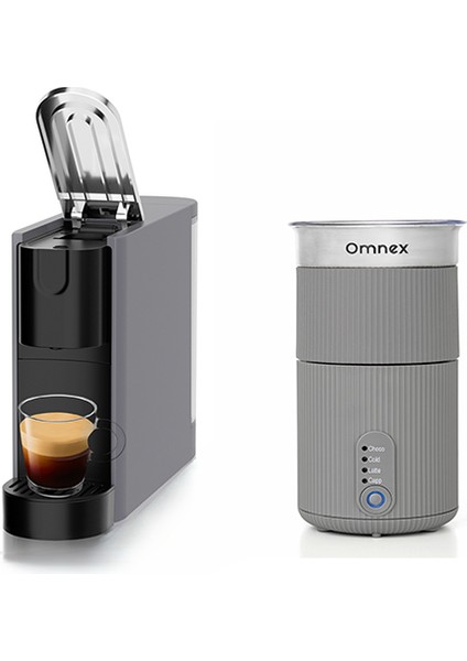 Ox-Pro Kapsüllü Espresso Kahve Makinesi & Swifo Max Süt Köpürtücü