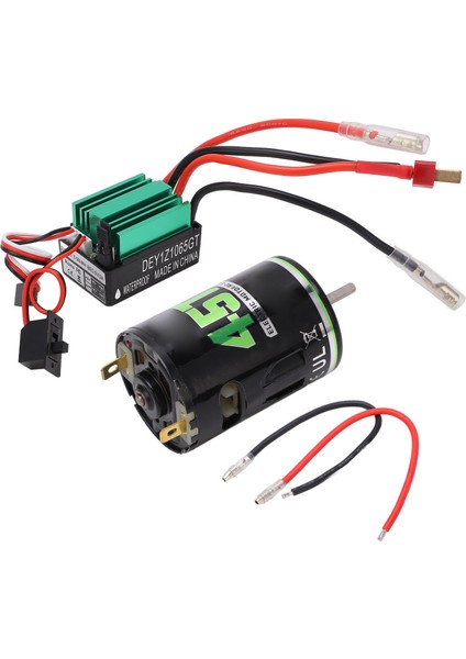 540 Fırçalı Motor ile 65A T Fiş Esc Yüksek Burulma Su Geçirmez Elektrik Motoru Rc Tırmanma Araba Için 45T (Yurt Dışından)