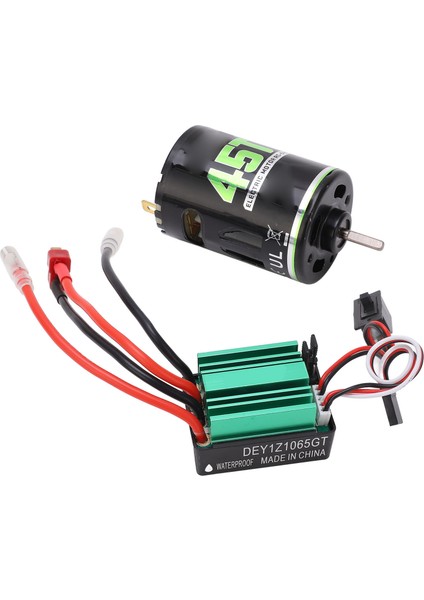 540 Fırçalı Motor ile 65A T Fiş Esc Yüksek Burulma Su Geçirmez Elektrik Motoru Rc Tırmanma Araba Için 45T (Yurt Dışından) fiyatları