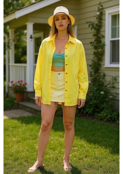 Eyesof Kadın Uzun Kollu Oversize Gömlek fiyatları