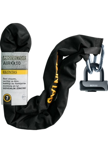 AIRX10 Motosiklet Kesilmez Zincir Kilit 10MM