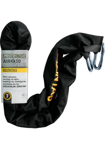 Airx Motosiklet Kesilmez Zincir 10MM150CM Kilitsiz