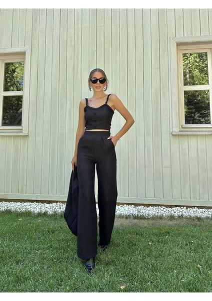 Eyesof Siyah Askılı Büstiyer Ceket ve Pantolon Takım fiyatları