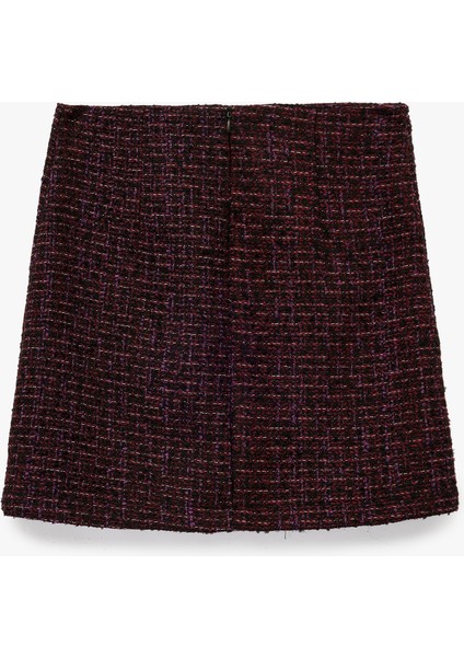 Cep Detaylı Düğmeli A Kesim Slim Fit Tüvit Mini Etek fırsatları