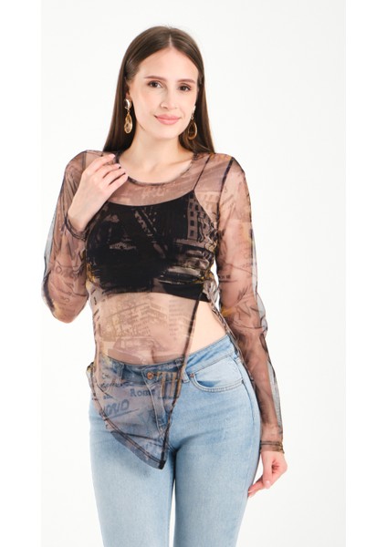 Yırtmaç Detaylı Bluz modelleri