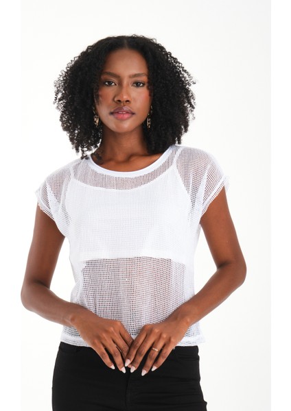 Japone Kol Kare File Bluz