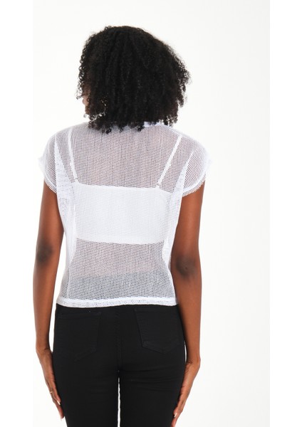 Japone Kol Kare File Bluz