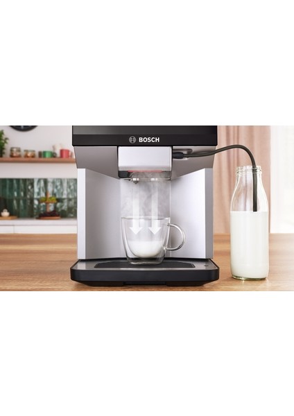 TPE40307 Serie 4, Tam Otomatik Kahve Makinesi, Verocafe, Metalik Inoks Gümüş modelleri