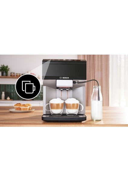 TPE40307 Serie 4, Tam Otomatik Kahve Makinesi, Verocafe, Metalik Inoks Gümüş