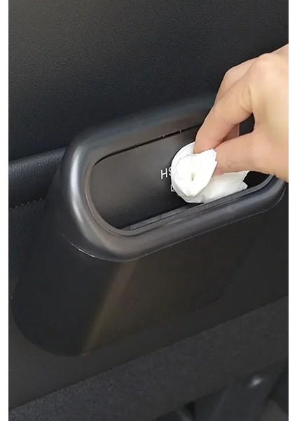 Premium Oto Araba Çöp Kutusu Kapaklı Organizer Çöp Kovası Siyah modelleri
