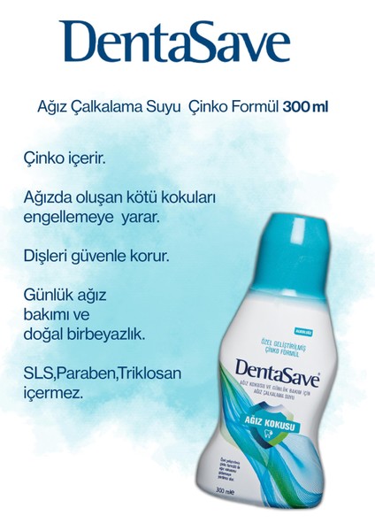 5 Al 4 Öde Dentasave Ağız Çalkalama Suyu Ağız Kokusu Çinko Formül 300 ml ve Rosie fiyatları
