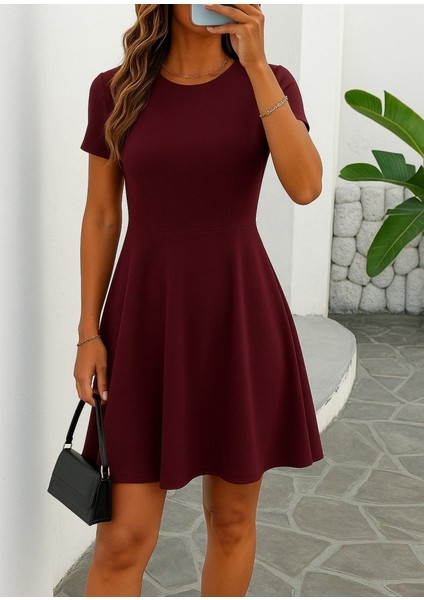 Eyesof Kadın Kısa Kollu Kiloş Ithal Krep Elbise