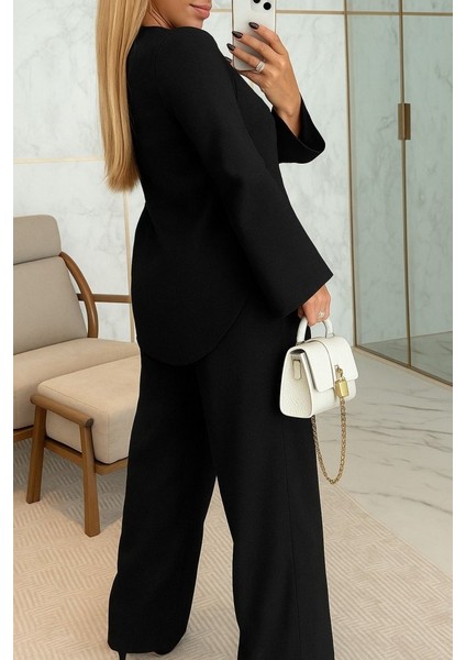 Eyesof Kadın Uzun Kollu V Yakalı Keten Bluz Bağcıklı Pantolon Ikili Takım fiyatları