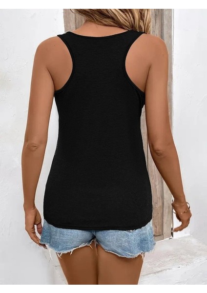 Eyesof Kadın Askılı Yuvarlak Yaka Kalp Baskılı Viskon Bluz modelleri