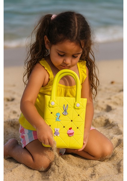 Rahat Taşınabilir Eva Omuz Çantası – Charm Detaylı-Küçük Boy