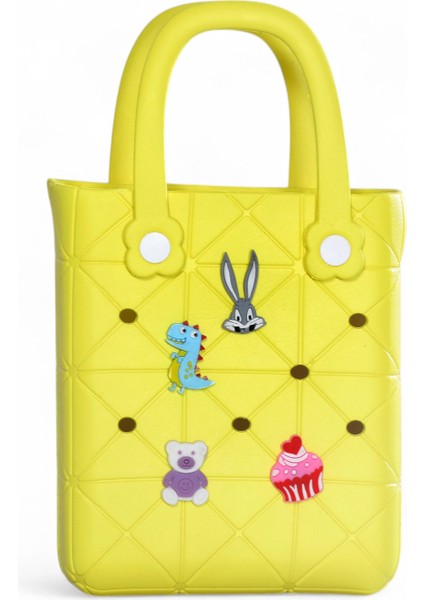 Rahat Taşınabilir Eva Omuz Çantası – Charm Detaylı-Küçük Boy fiyatları