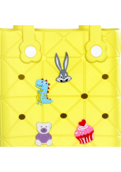 Rahat Taşınabilir Eva Omuz Çantası – Charm Detaylı-Küçük Boy fırsatları