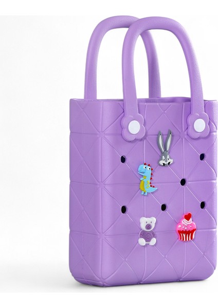 Rahat Taşınabilir Eva Omuz Çantası – Charm Detaylı-Küçük Boy modelleri