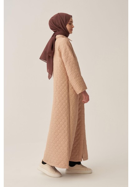 Bej-Deri Kemerli Kapitone Ferace modelleri