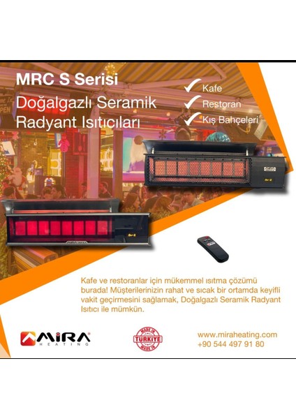 Mrc 16S Seramik Radyant Isıtıcı, 16KW, Doğalgazlı, 3 Kademeli modelleri