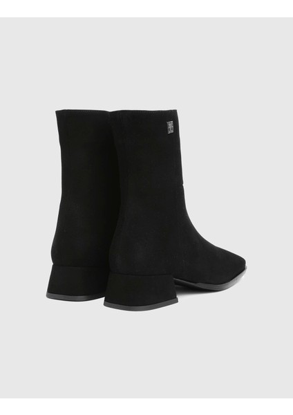 Leila Hakiki Süet Deri Siyah Kadın Topuklu Bot fırsatları