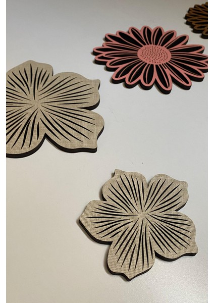 8'li Büyük Boy ve Küçük Boy Ahşap Tencere, Tava, Çaydanlık ve Bardak Altlık Nihale Seti 12 indirimleri